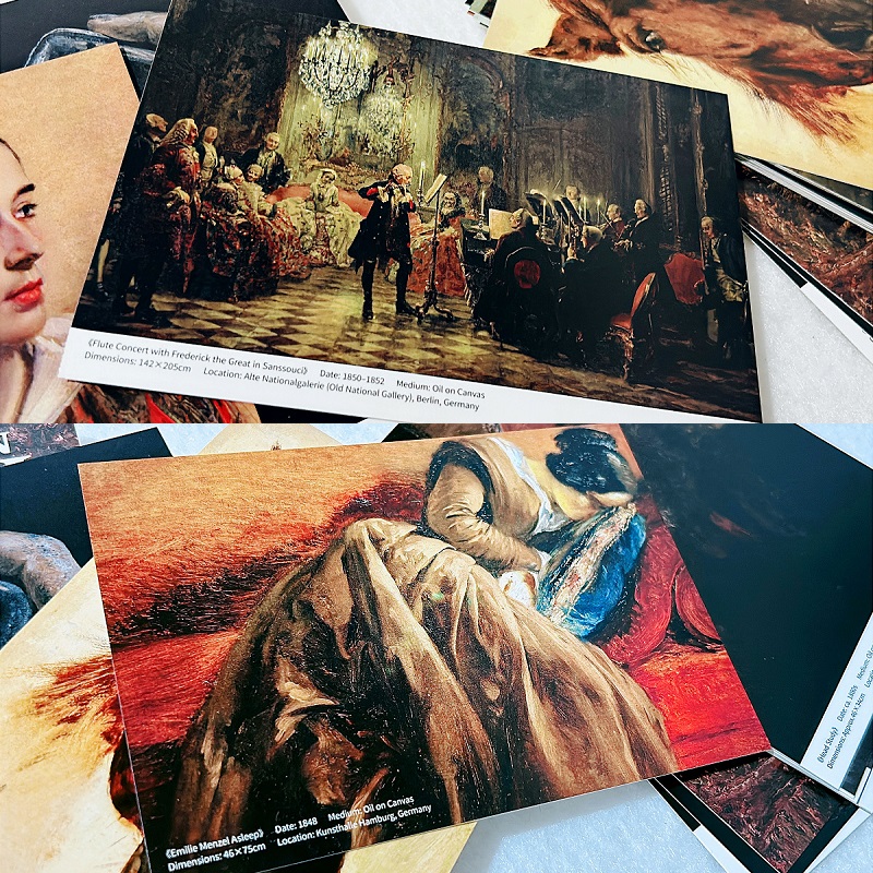 30PCS Adolph Von Menzel Oil Pa - Collectible Vintage Greeting Cards recension och pris