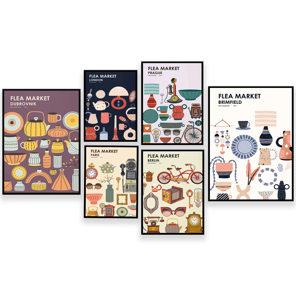 Flea Market Print Collection - - Vintage And Collectible Fair recension och pris