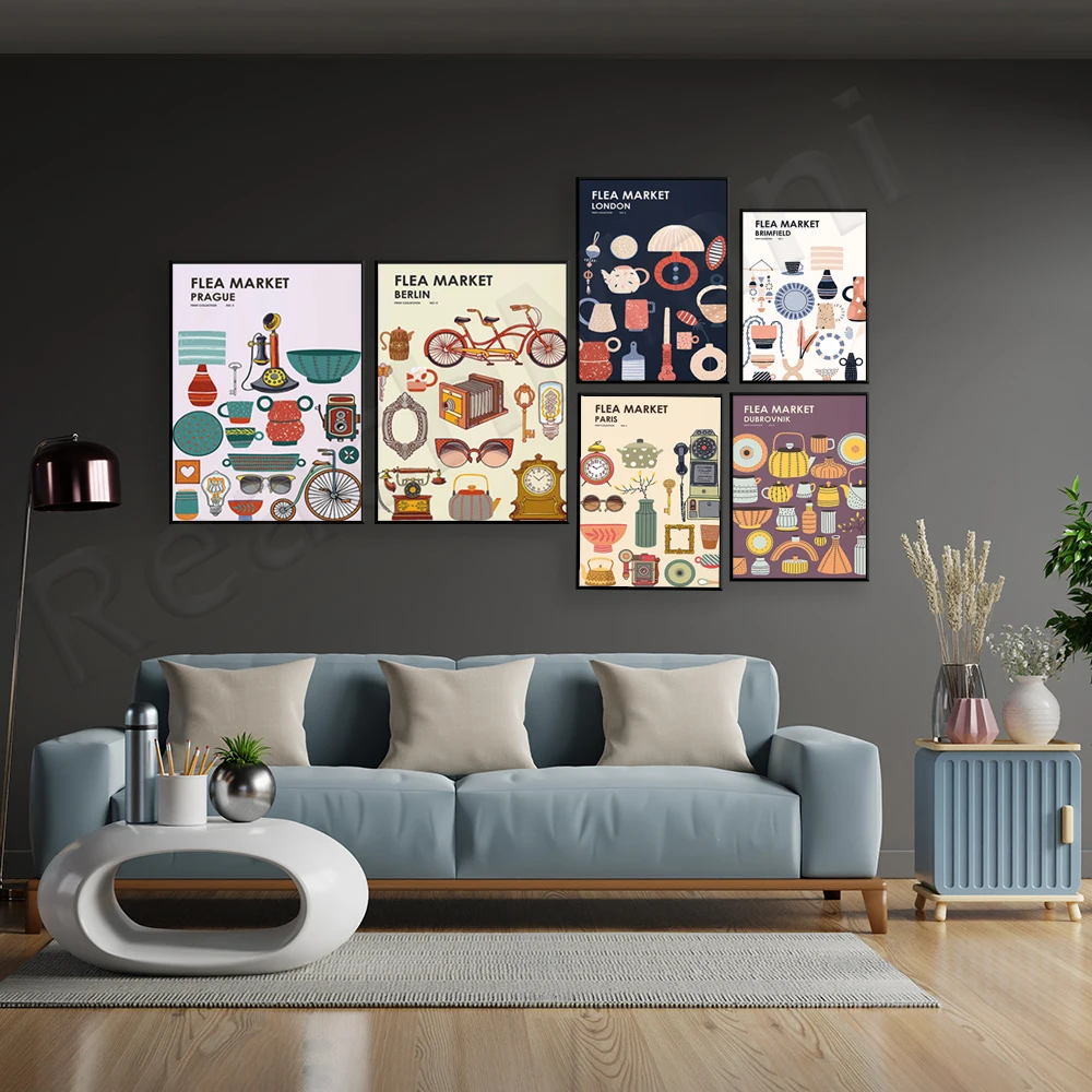 Flea Market Print Collection - - Vintage And Collectible Fair recension och pris