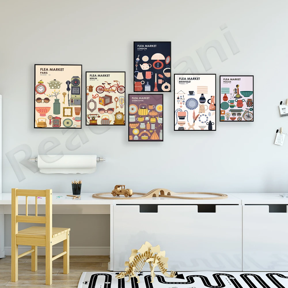 Flea Market Print Collection - - Vintage And Collectible Fair recension och pris