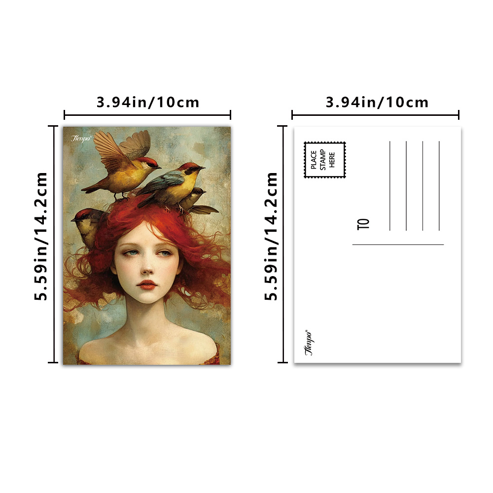 32pcs,Vintage Bird's Nest Head - Collectible Vintage Greeting Cards recension och pris