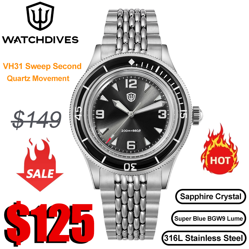 Watchdives WD50Q Watches VH31  - Vintage Watch Collecting recension och pris