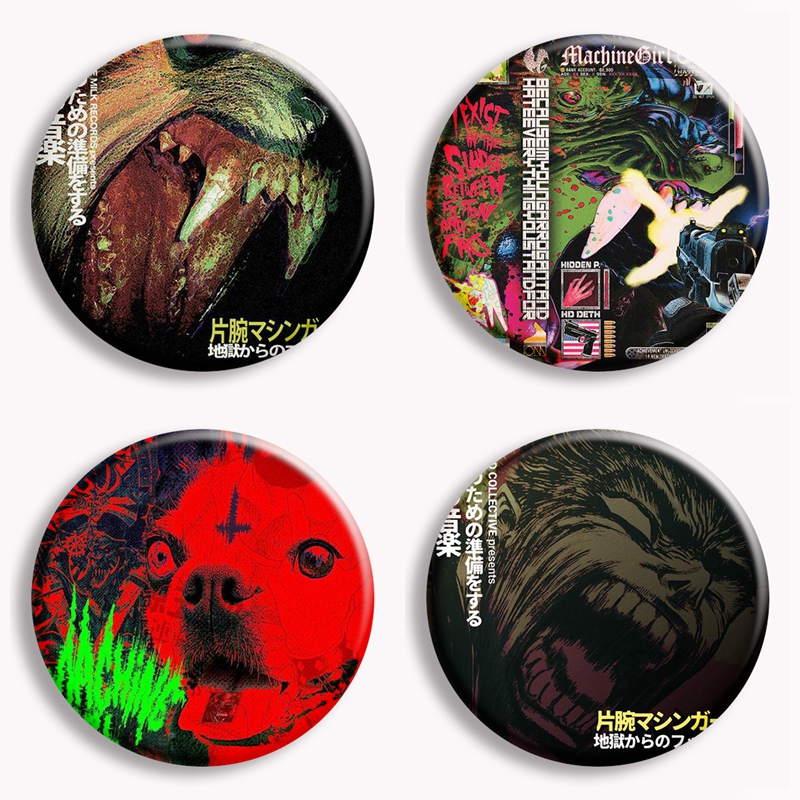 Machine Girl Wlfgrl Button Pin - Vintage Collectible Accessories recension och pris