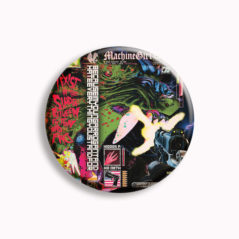 Machine Girl Wlfgrl Button Pin - Vintage Collectible Accessories recension och pris
