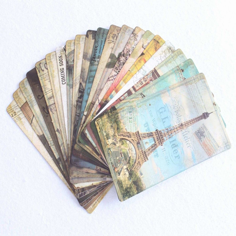 New 32Pcs Vintage Famous Build - Collectible Vintage Greeting Cards recension och pris