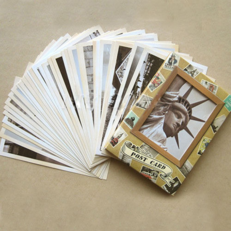 New 32Pcs Vintage Famous Build - Collectible Vintage Greeting Cards recension och pris