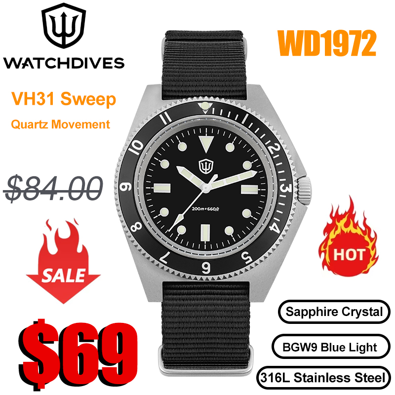 Watchdives WD1972 Quartz Watch - Vintage Watch Collecting recension och pris
